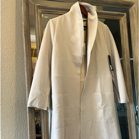 Rielle Light Gray faux suede coat - Picture 3 of 6